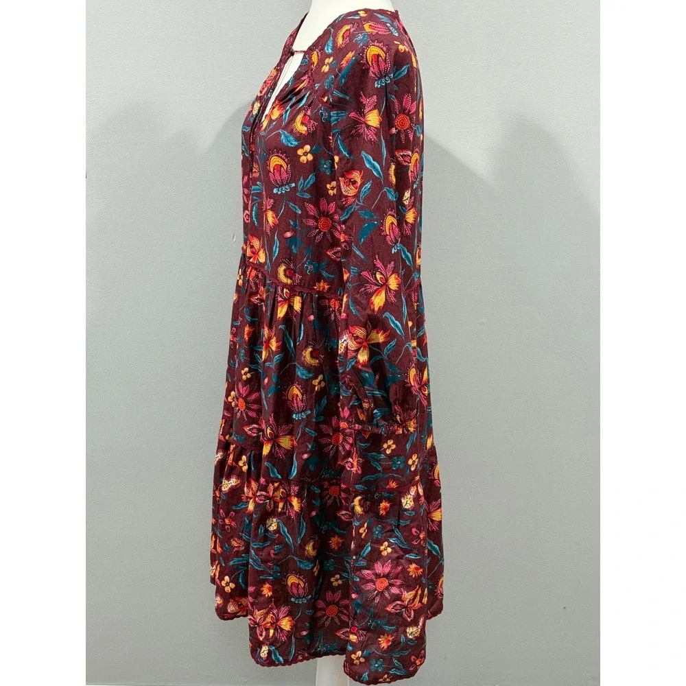 Sundance NWOT Eternal Summer Dress Boho Floral Tiered Midi Dress‎ Size S